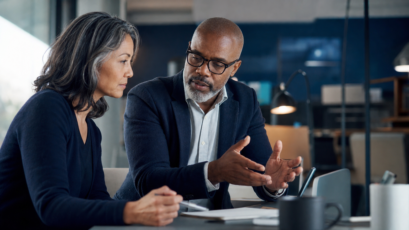 Experienced technology professionals collaborating